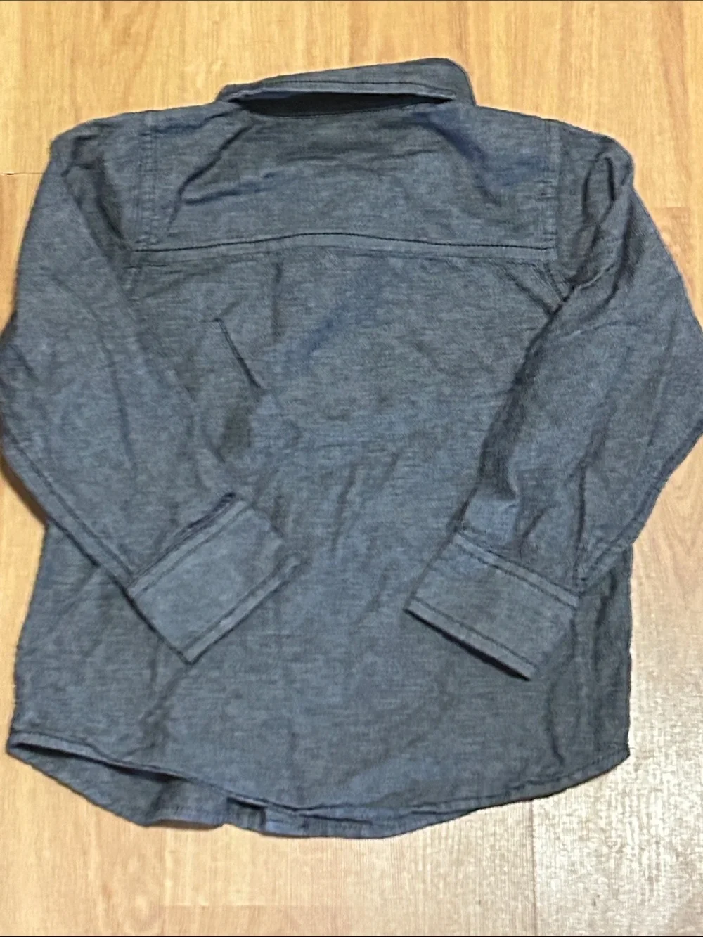 Old Navy Gray Button-Down Shirt with Chest Pocket